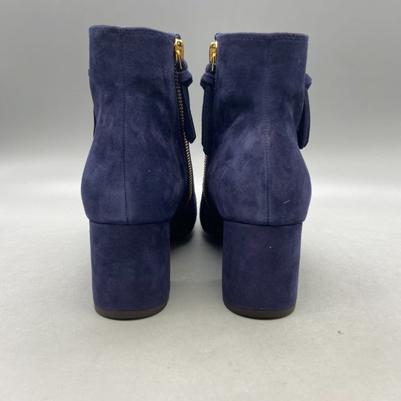 Cole Haan Saylor Grand Bootie II Women’s 6.5 M Blue Suede Ankle Boots Zipper NEW - Picture 8 of 13